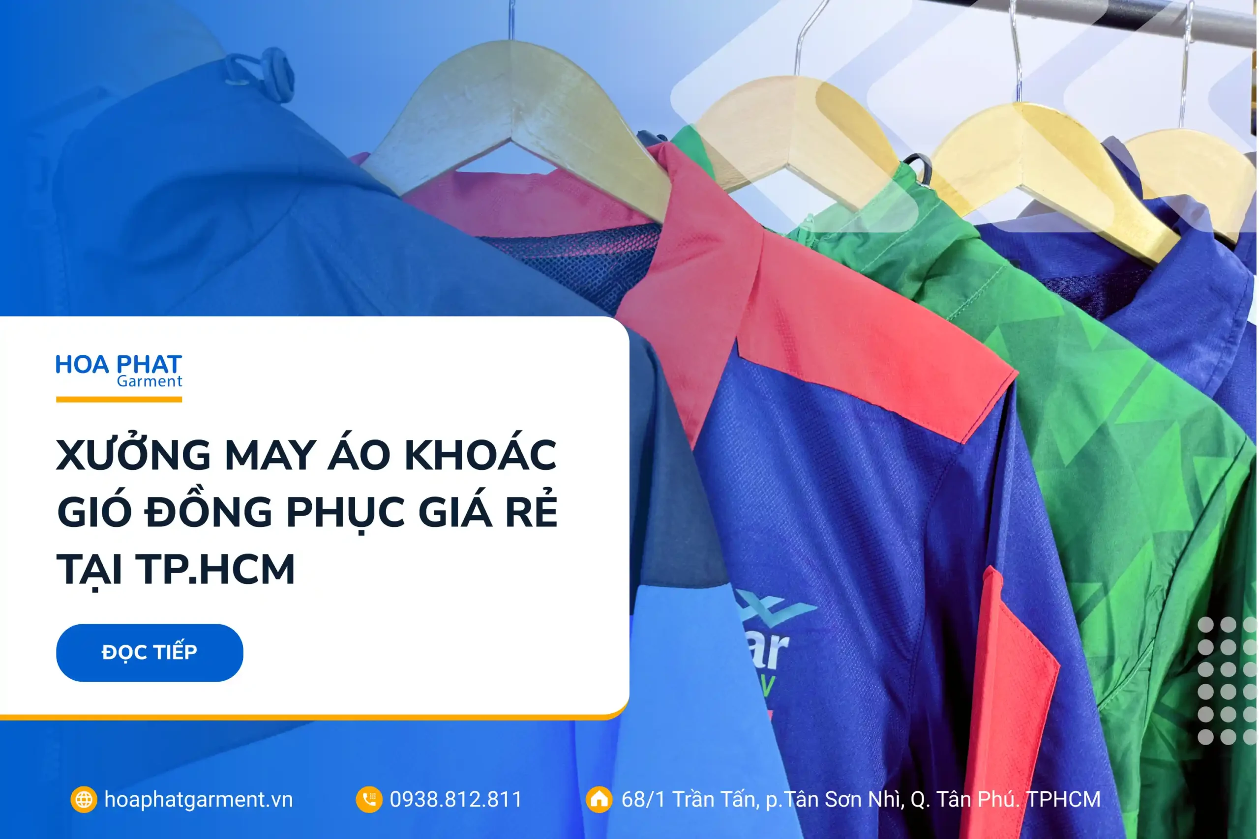 Xưởng may áo khoác gió đồng phục giá rẻ tại tphcm